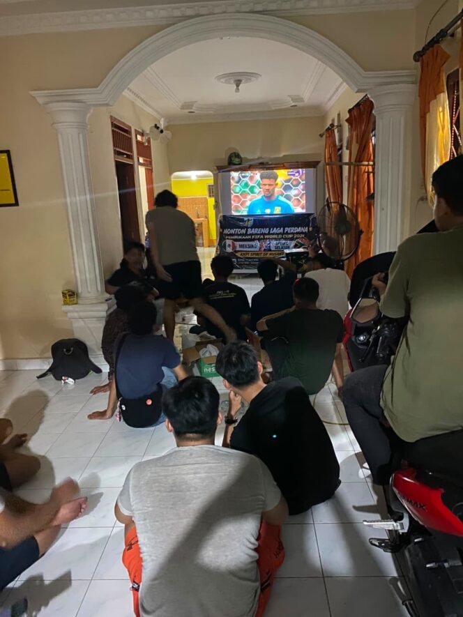 
 Sambut Piala Dunia 2026 dengan Riang Gembira dan Persatuan, Pemuda Mahasiswa di Sumsel Gelar Nobar