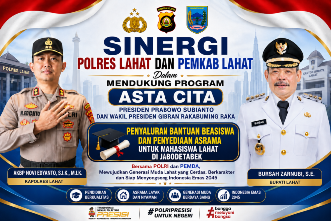 
 Sinergi Polres Lahat dan Pemkab Lahat, Siapkan Program Beasiswa dan Asrama untuk Mahasiswa di Jabodetabek