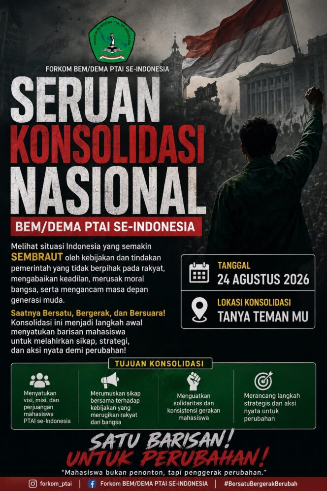 
 Seruan Konsolidasi Nasional BEM/DEMA PTAI Se-Indonesia, Momentum Satukan Sikap Mahasiswa